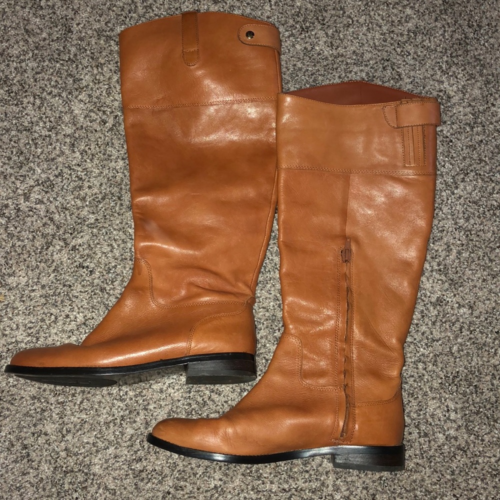 Ralph Lauren Tan Heeled Boots